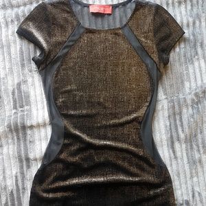 [AKIRA] Mesh cutout mini dress